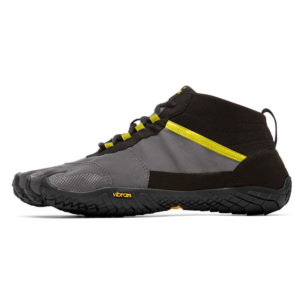 Vibram Five Fingers Mens Barefoot Shoes - Black/Grey - V-Trek - 23549-LXRA